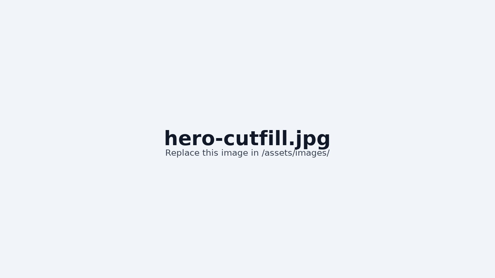 Cut & Fill / Earthworks hero