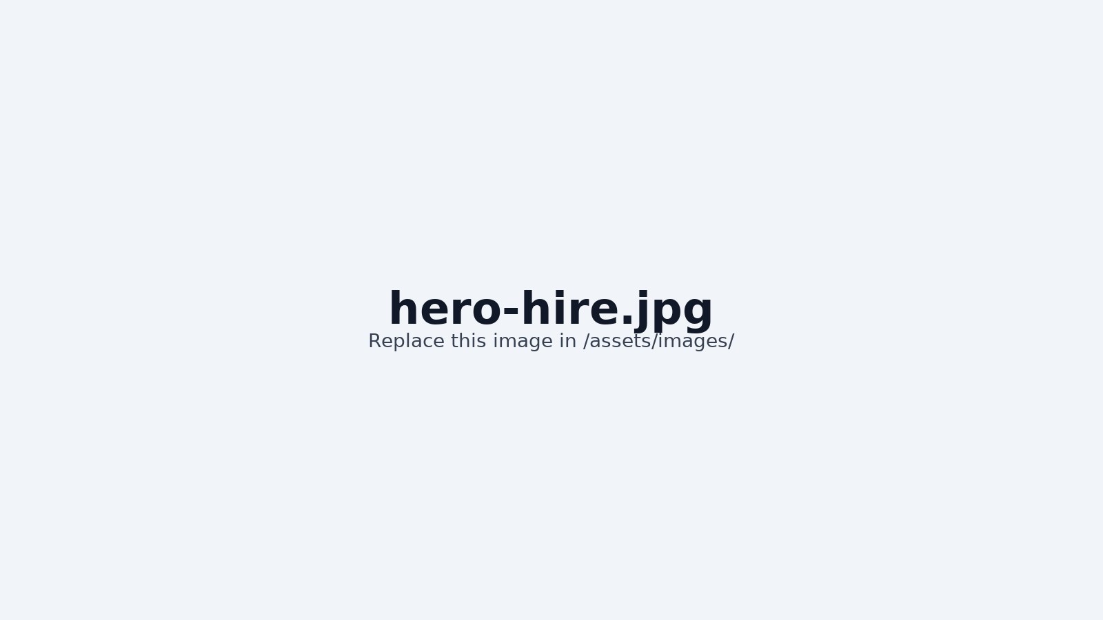 Equipment Hire hero